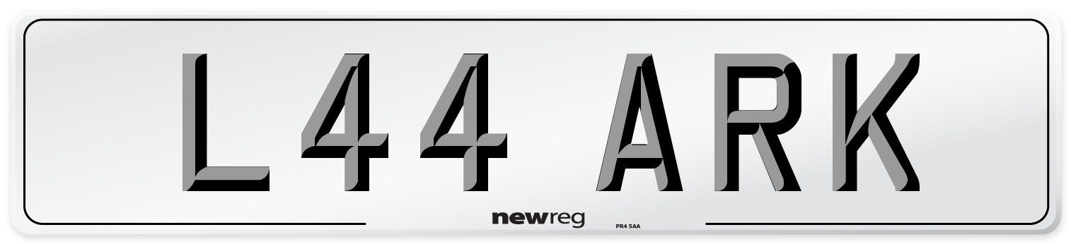 L44 ARK Number Plate from New Reg